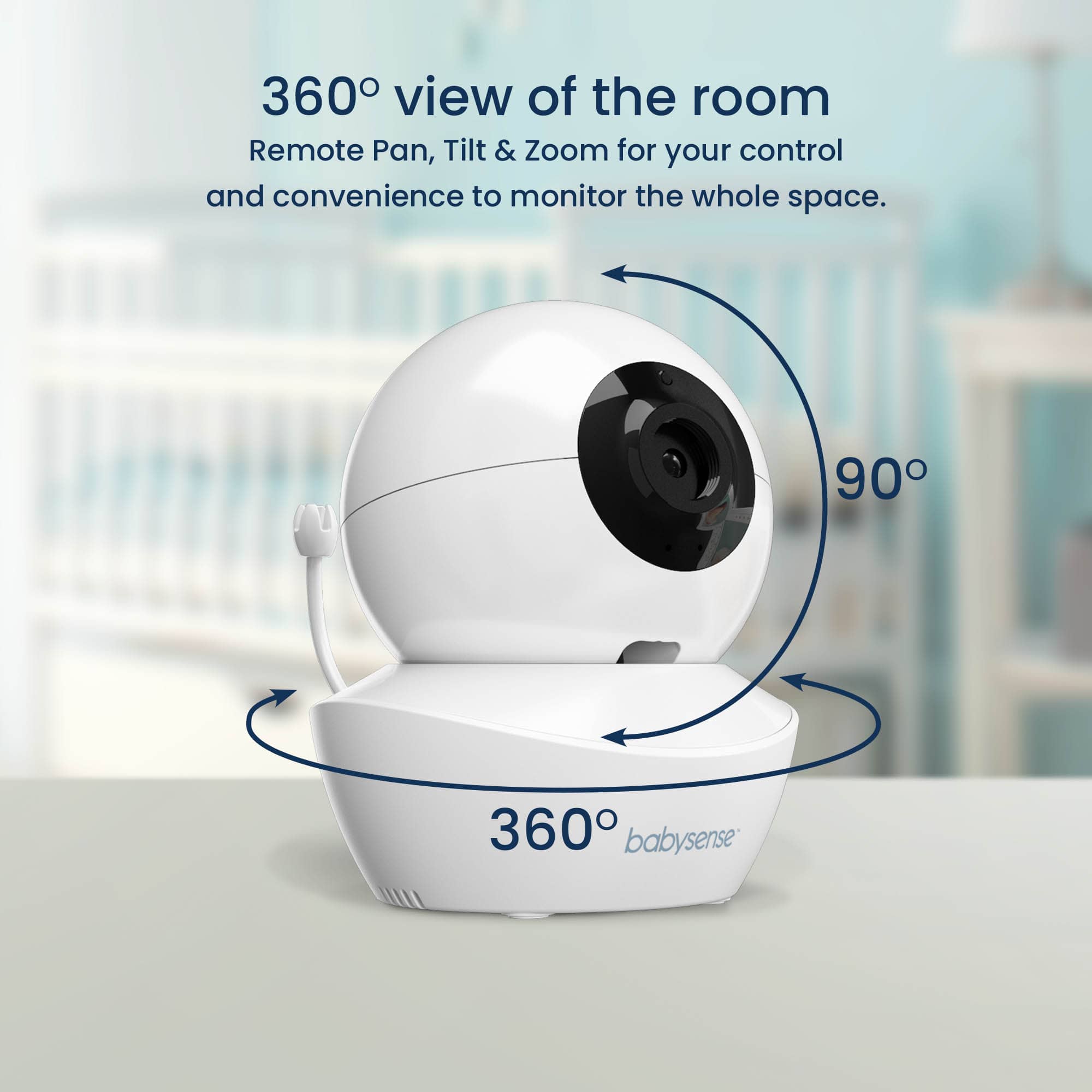 Babysense HD S2: Video Baby Monitor with 2 Cameras, Non wifi, Split Screen & Night Light Machine
