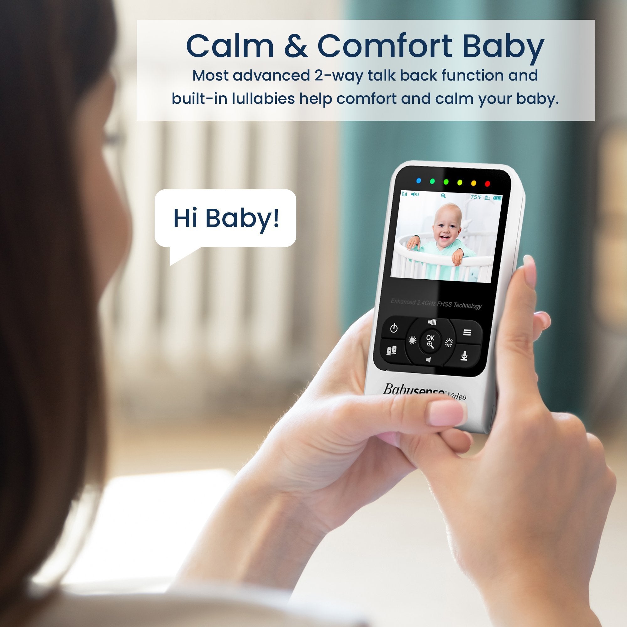 Compact Video Baby Monitor with 2 Cameras, V24R-2