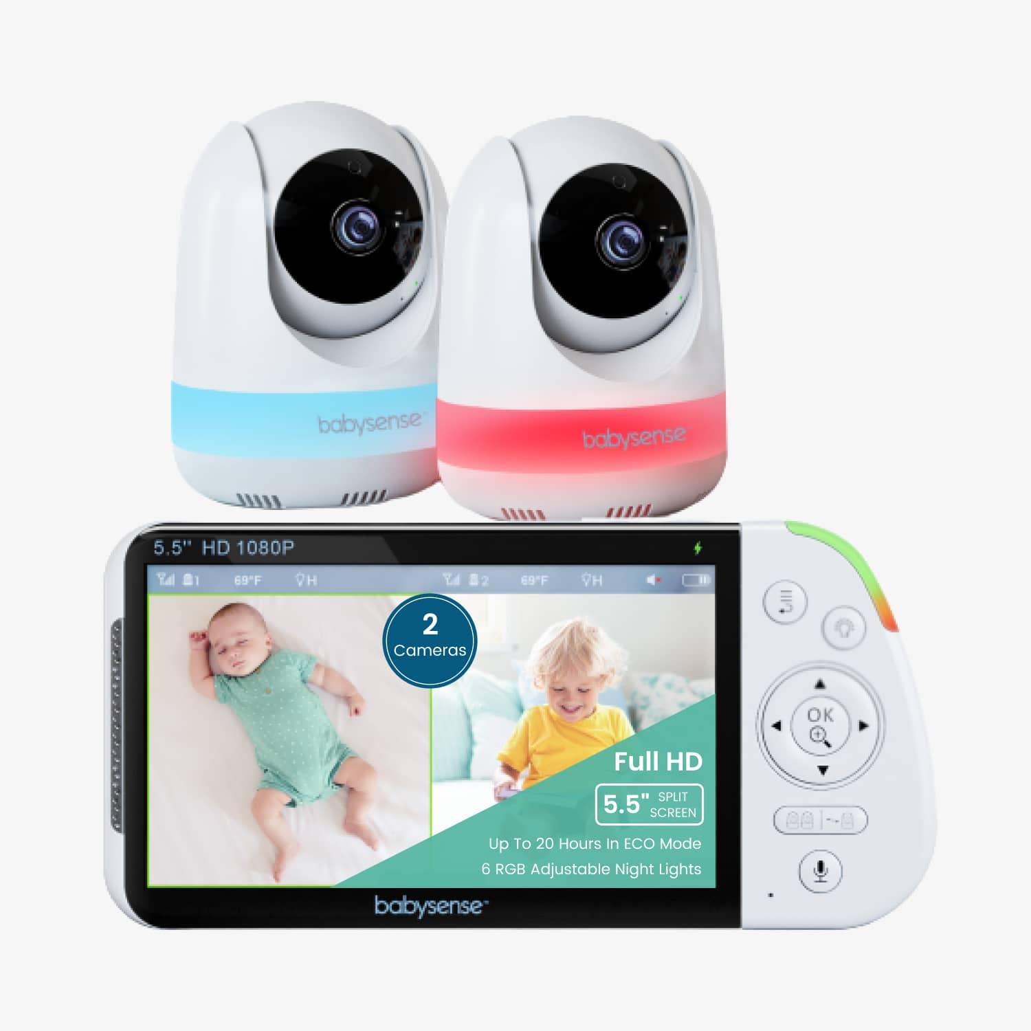 Babysense HDS2: Best Baby Monitor with Camera & Split Screen HD Display