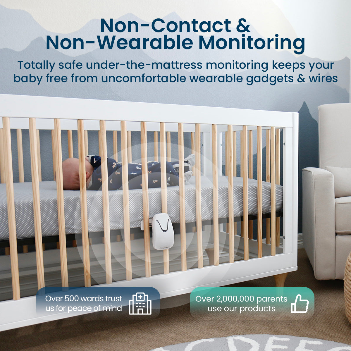 Babysense 7 – Baby Monitor with Real Time No Breathing & Irregularity Alerts for Safe Sleep