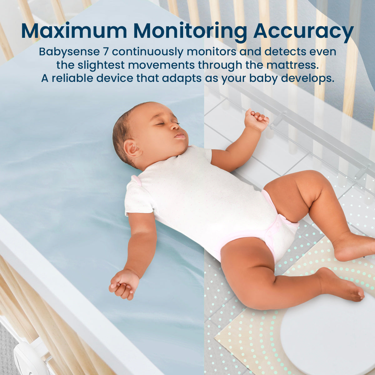 Babysense 7 – Baby Monitor with Real Time No Breathing & Irregularity Alerts for Safe Sleep