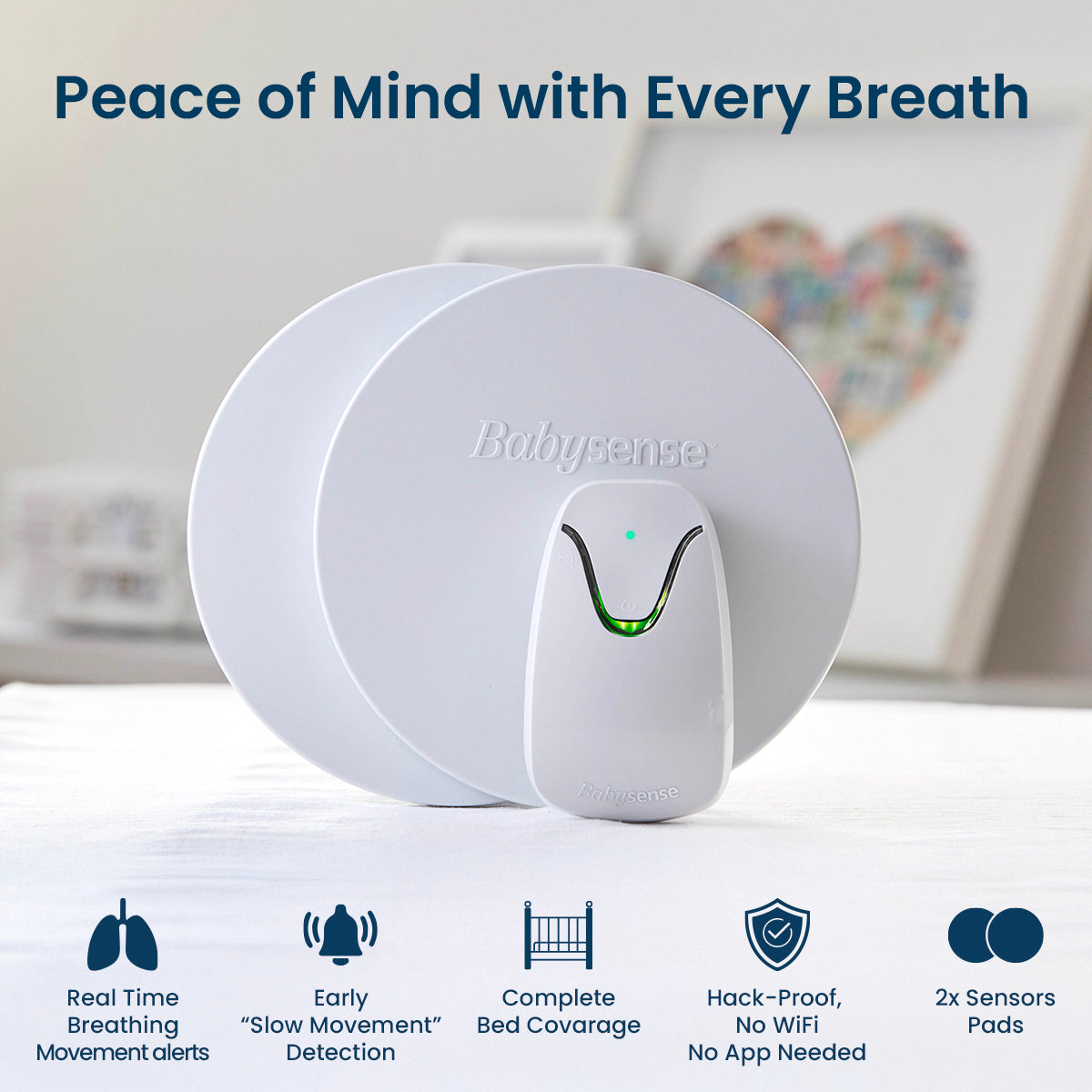 Babysense 7 – Baby Monitor with Real Time No Breathing & Irregularity Alerts for Safe Sleep