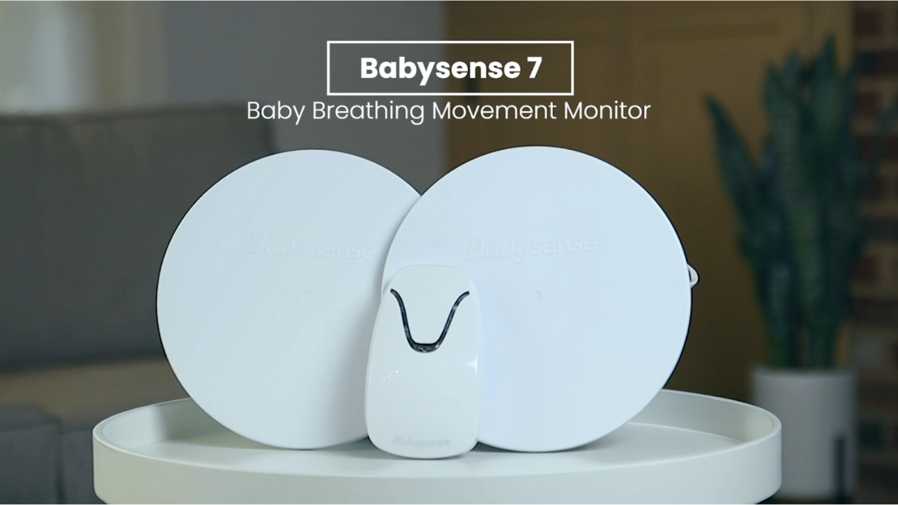 Babysense 2-in-1 Monitoring Set: Video Baby Monitor with 2 Cameras, Split Screen, Night Light & Sound Machine + Baby Monitor with Real Time No Breathing & Irregularity Alerts for Safe Sleep