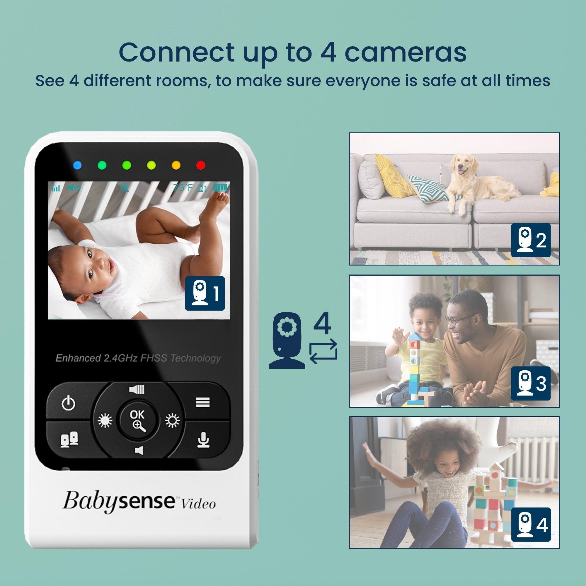 Babysense 7 Breathing & Compact Video Monitor Bundle 2 Cameras, V24R