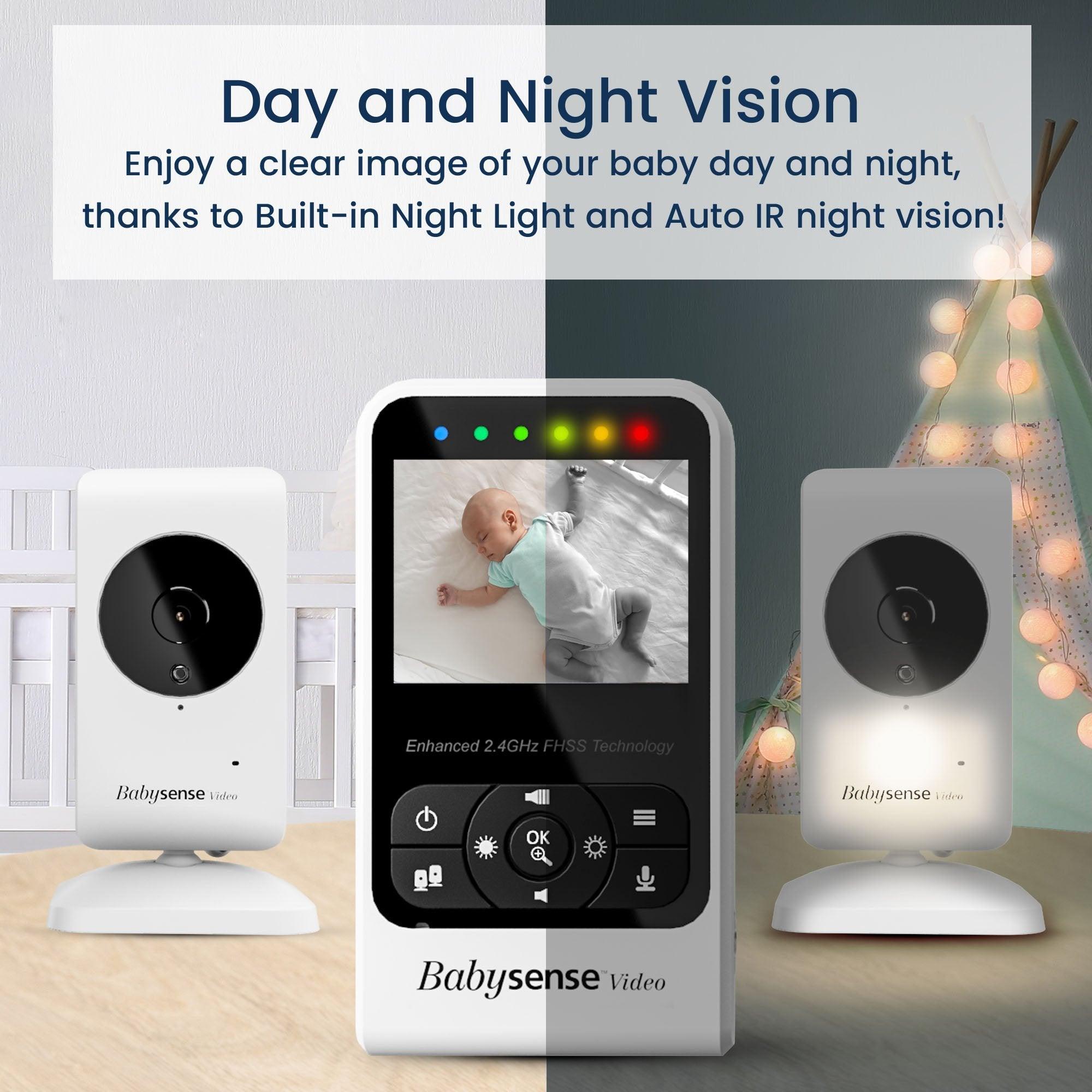 Babysense 7 Breathing & Compact Video Monitor Bundle 2 Cameras, V24R