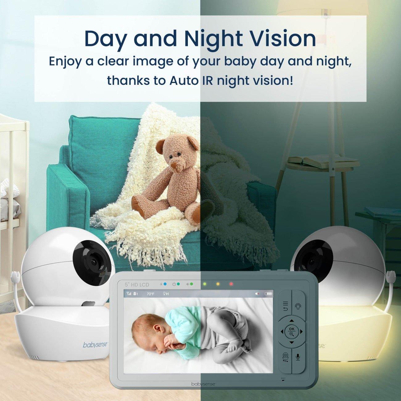 Babysense True Sleep: Video Baby Monitor with Real Time No Breathing & Irregularity Alerts, 1 or 2 Cameras