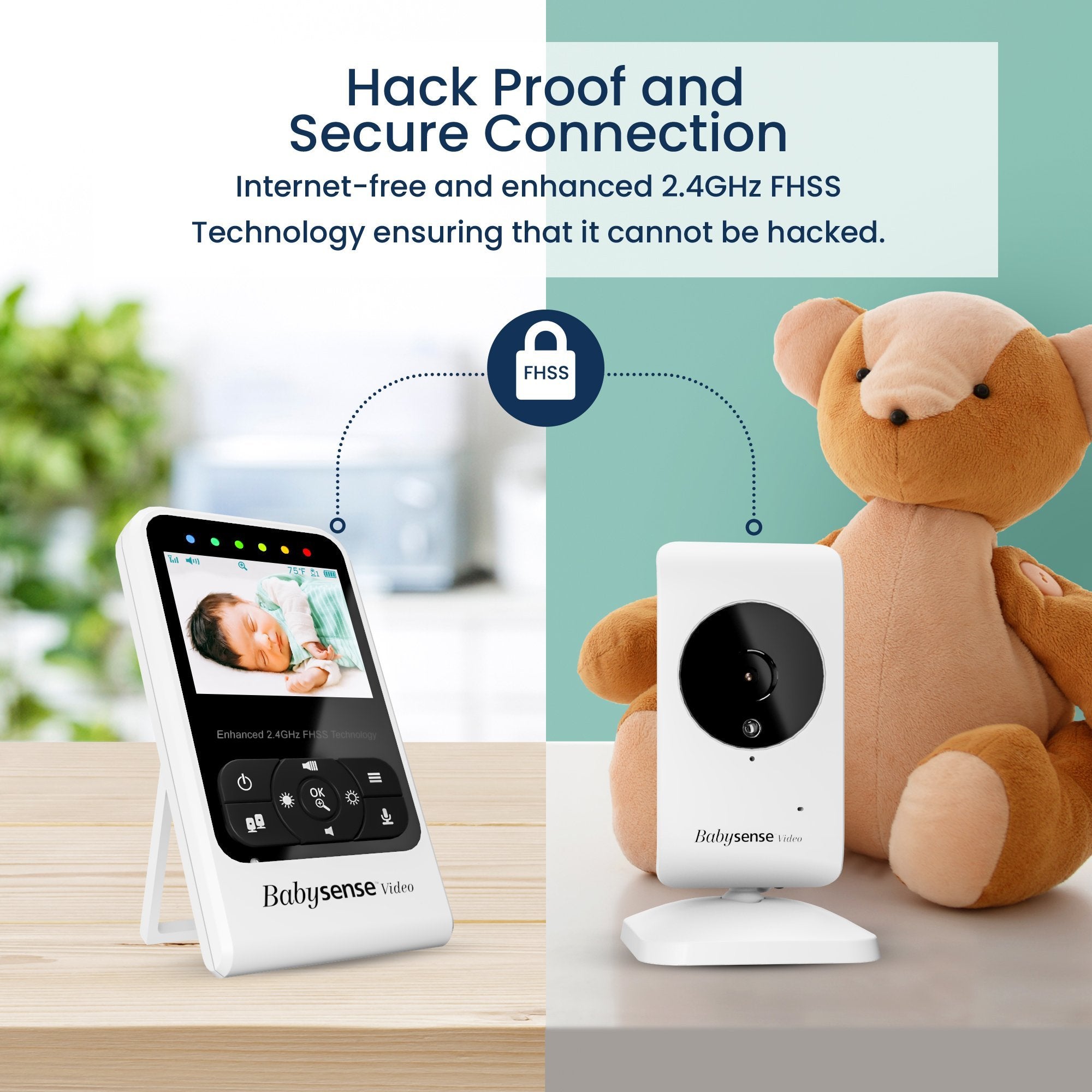 Compact Video Baby Monitor with 2 Cameras, V24R-2
