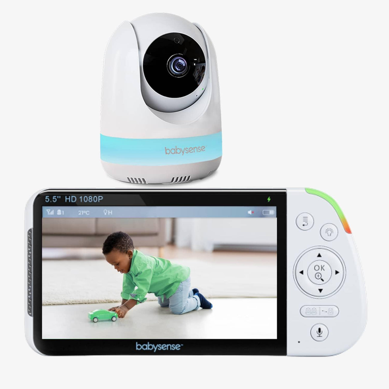 Babysense MaxView Best Baby Monitor With a Camera, Light & White Noise